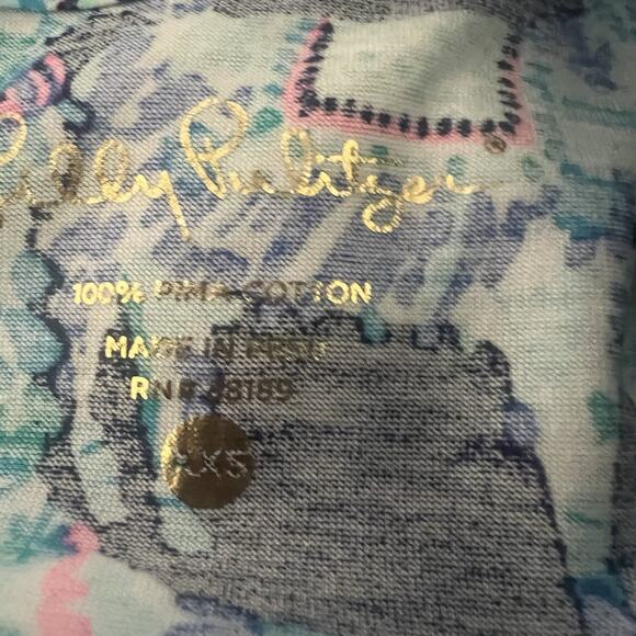 Lilly Pulitzer Beacon Alpaca My Bags Blue Mini Dress Size XXS Pima Cotton - Picture 10 of 10